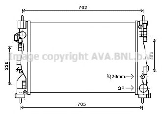 AVA QUALITY COOLING al2119 -  Радиатор, охлаждение двигателя